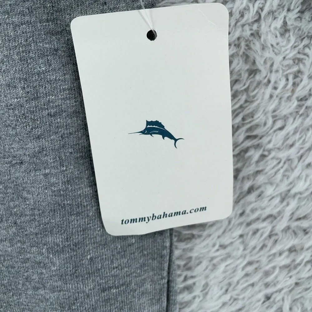 Tommy Bahama Sweater Boys Medium 10-12 Heather Gray Quarter‎ Zip Pullover Marlin